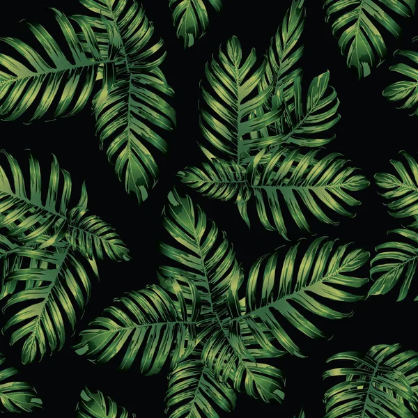 Motif sans couture Palm Monstera . — Image vectorielle