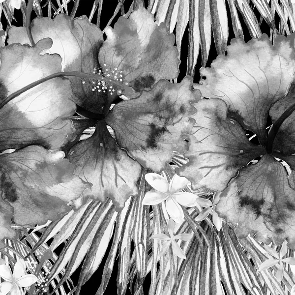 Egzotik desen. Yaz suluboya arka plan.