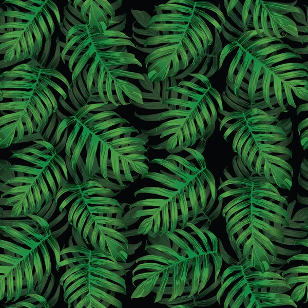 Motif sans couture Palm Monstera . — Image vectorielle