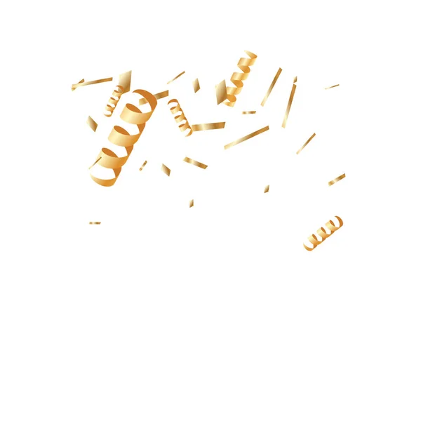 Gold Confetti Background. — Stock Vector