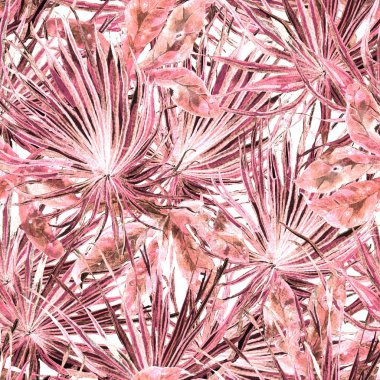 Egzotik desen. Yaz suluboya arka plan.