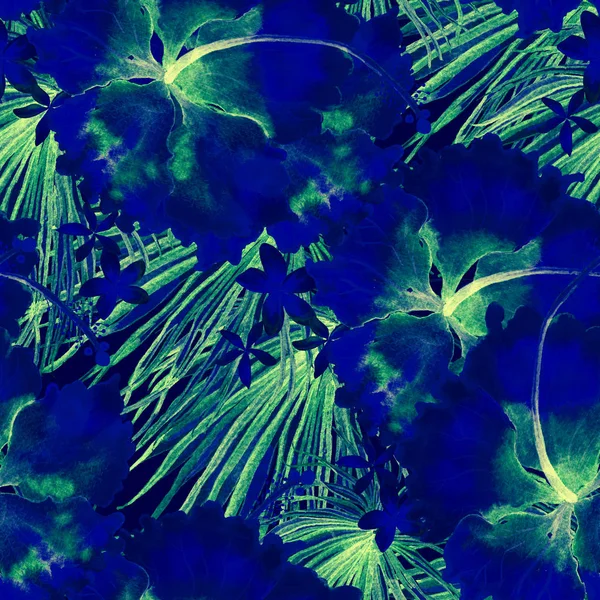 Egzotik desen. Yaz suluboya arka plan.