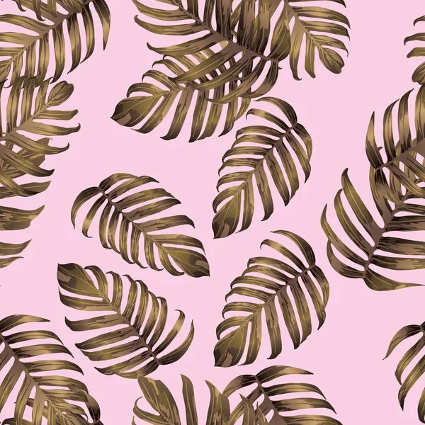 Motif sans couture Palm Monstera . — Image vectorielle