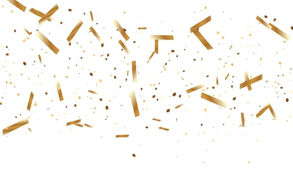 Gouden confetti achtergrond. — Stockvector