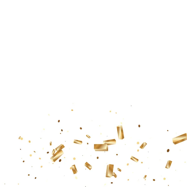 Gouden confetti achtergrond. — Stockvector