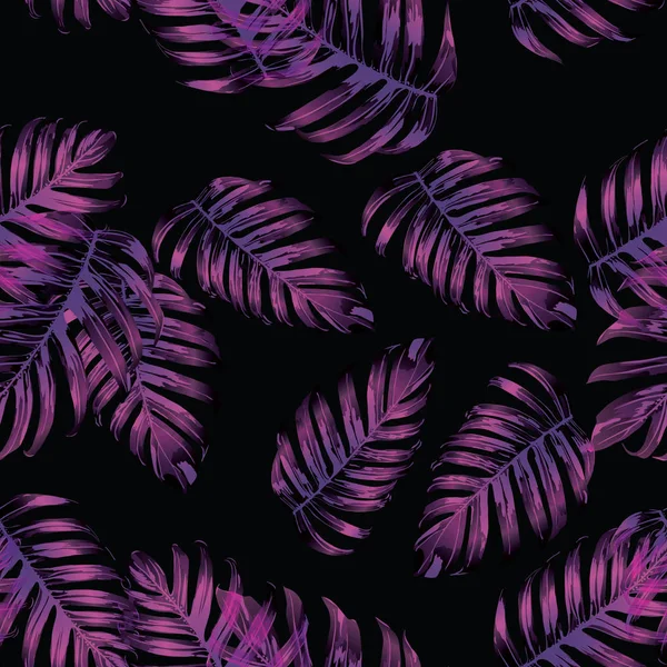 Motif sans couture Palm Monstera . — Image vectorielle