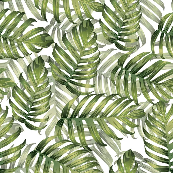 Palm Monstera Seamless Pattern. — Wektor stockowy