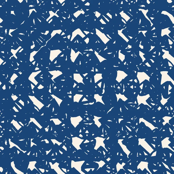 Driehoek Patroon Blauw Wit Geometrische Naadloze Textuur Hipster Modevormgeving Afdrukken — Stockvector