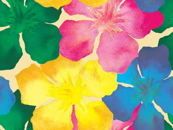 Hawaiian watercolor pattern. — Stock Photo, Image