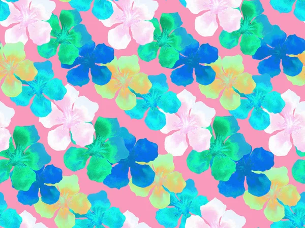 Hawaiian watercolor pattern. — Stock Photo, Image