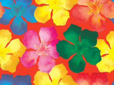 Hawaiian suluboya desen. 