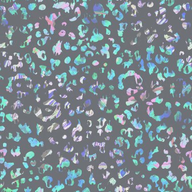 Leopar Dikişsiz suluboya desen.