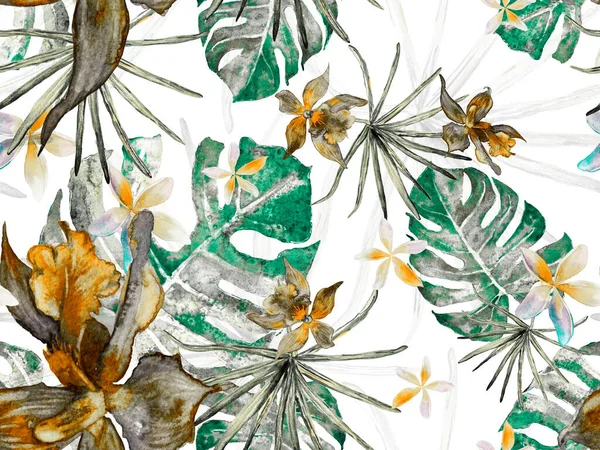 Orchid Seamless Pattern.