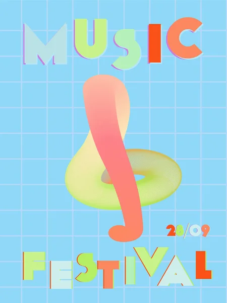 Fondo de portada festival de música. — Vector de stock