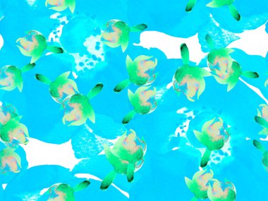 Suluboya Tertemiz Desen 'i Bırakıyor.