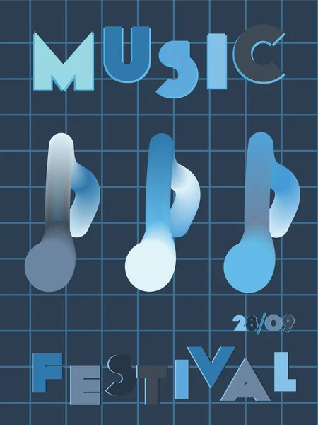 Couverture du festival de musique fond. — Image vectorielle