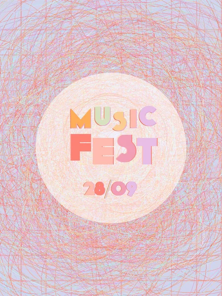 Couverture du festival de musique fond. — Image vectorielle