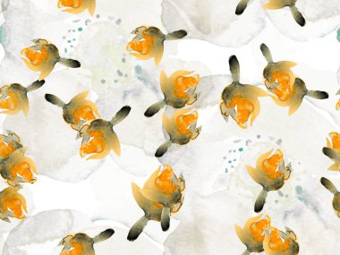 Suluboya Tertemiz Desen 'i Bırakıyor.