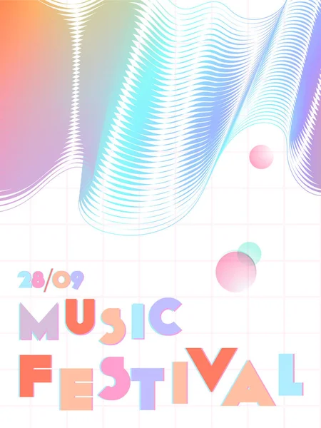 Couverture du festival de musique fond. — Image vectorielle