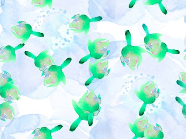 Suluboya Tertemiz Desen 'i Bırakıyor.