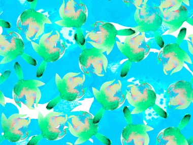 Suluboya Tertemiz Desen 'i Bırakıyor.