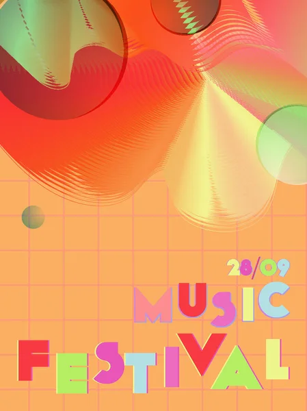 Fondo de portada festival de música. — Vector de stock