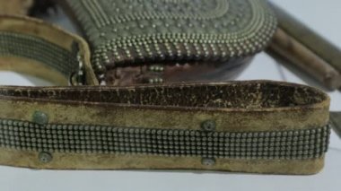 Eski deri çanta çanta