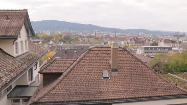 Panorama Of Zurich Cityscape — Stock Video