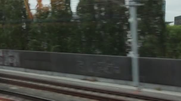 Zurich z okna vlaku — Stock video