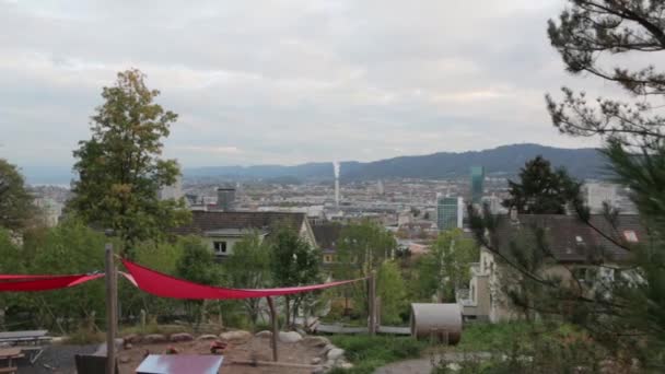 A paisagem urbana da vista de Zurique — Vídeo de Stock