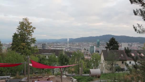 Vue du paysage urbain de Zurich — Video