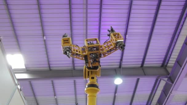 Technologie Industrieller Armroboter — Stockvideo