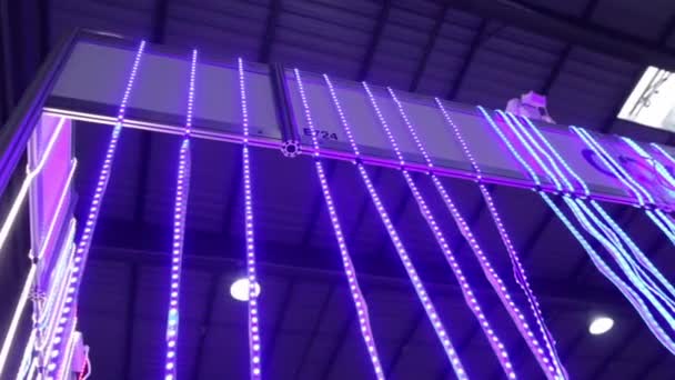 Led ljus remsorna — Stockvideo