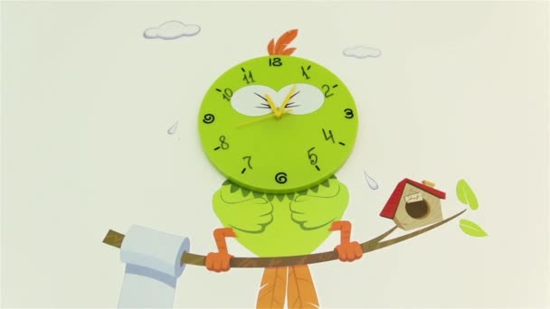 Horloge murale Bird Push Out — Video