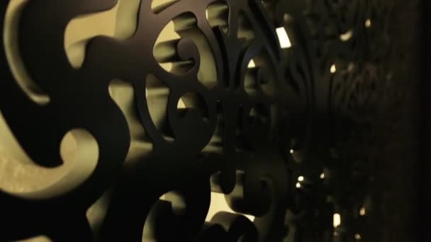 A Carved Wooden Pattern — Stock Video