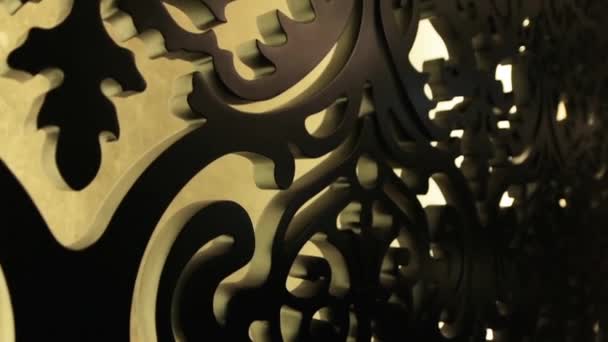 Carved Wooden Pattern — Stock Video