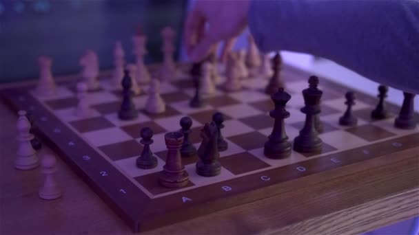 Chess Board With Chess — Stock Video