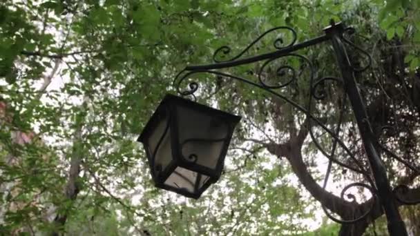 La vieille lanterne dans le parc — Video