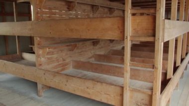 Three Story Bunks In Barrack