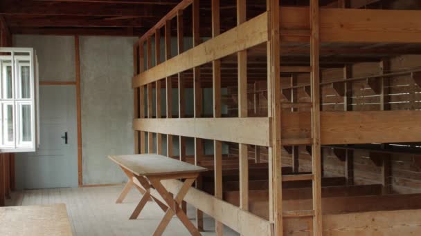 Inside Barrack Concentration Camp — Stock Video