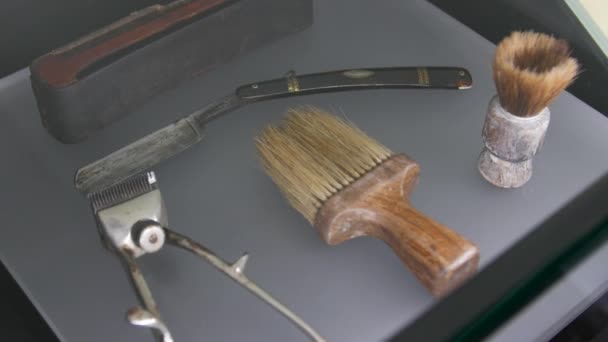 Vintage Shaving Tools — Stock Video