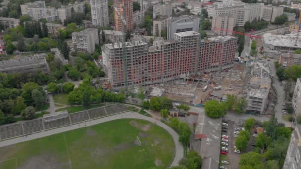 Régi stadion épület Levegő — Stock videók