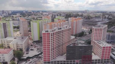 Renkli Apartman Binaları Hava Aracı