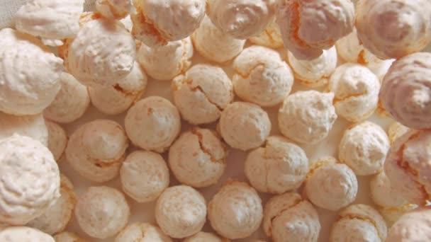 Meringues gebak snoep — Stockvideo