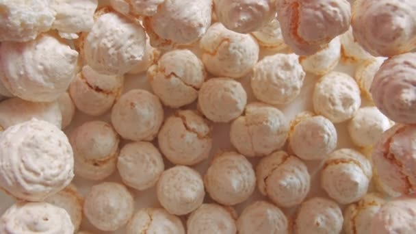 Meringues Cake Sweets — стоковое видео