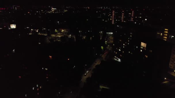 Nadzór nad nocnym dronem — Wideo stockowe