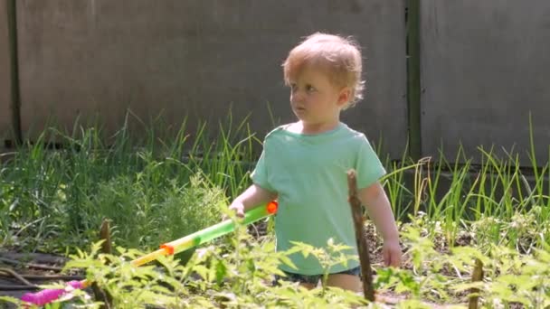 Маленький хлопчик пі — стокове відео