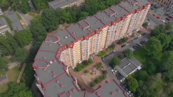 Turuncu Konut Binası Şehir Manzarası — Stok video
