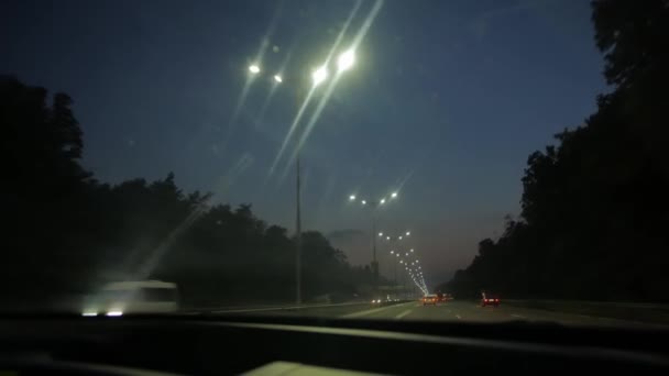 Carretera Night Road — Vídeos de Stock