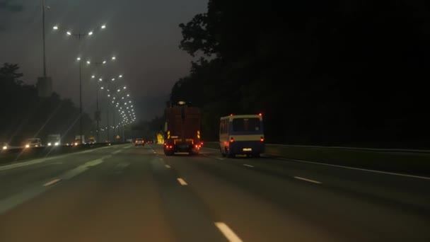 Migające światła drogowe samochodu serwisowego — Wideo stockowe